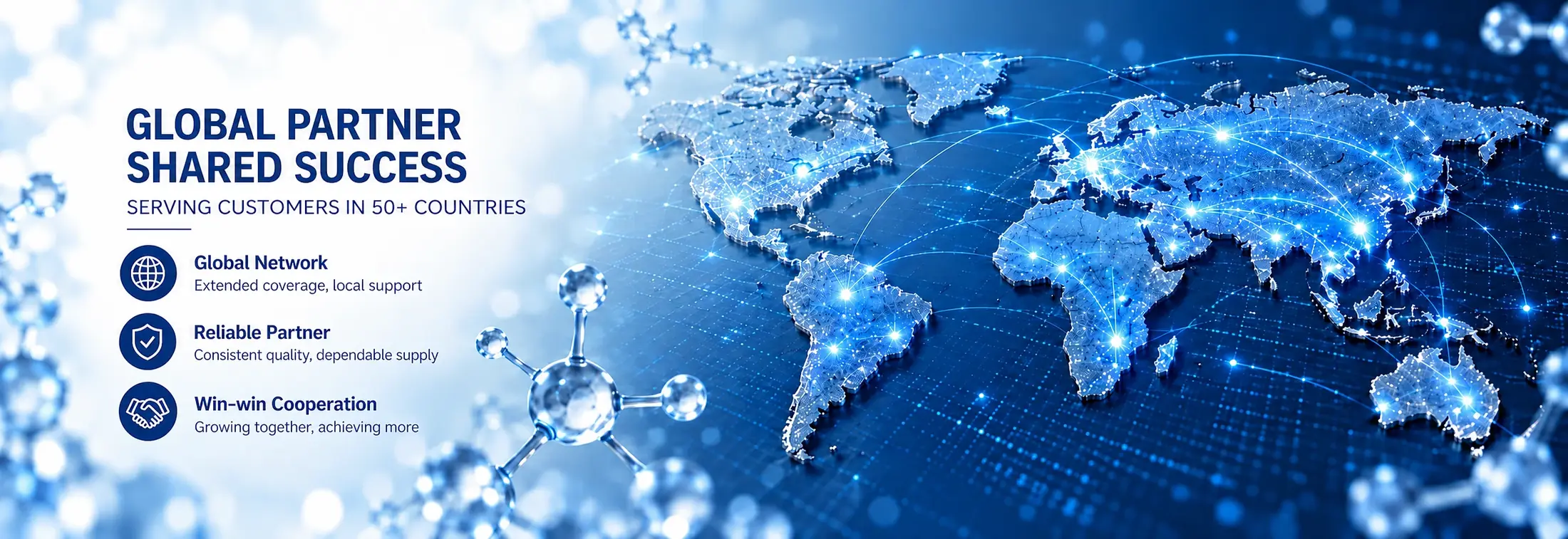 DECHEM global partner network serving customers in more than 50 countries
