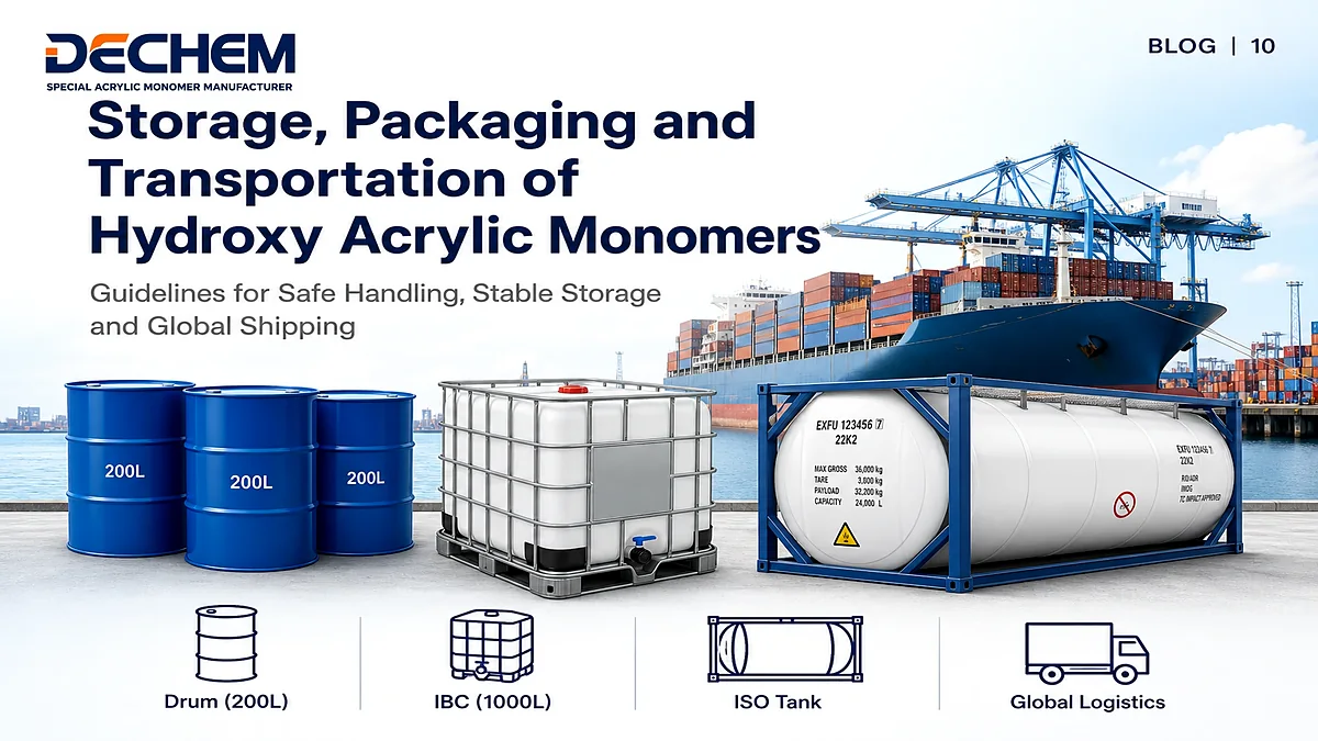Storage, Packaging and Transportation of Hydroxy Acrylic Monomers